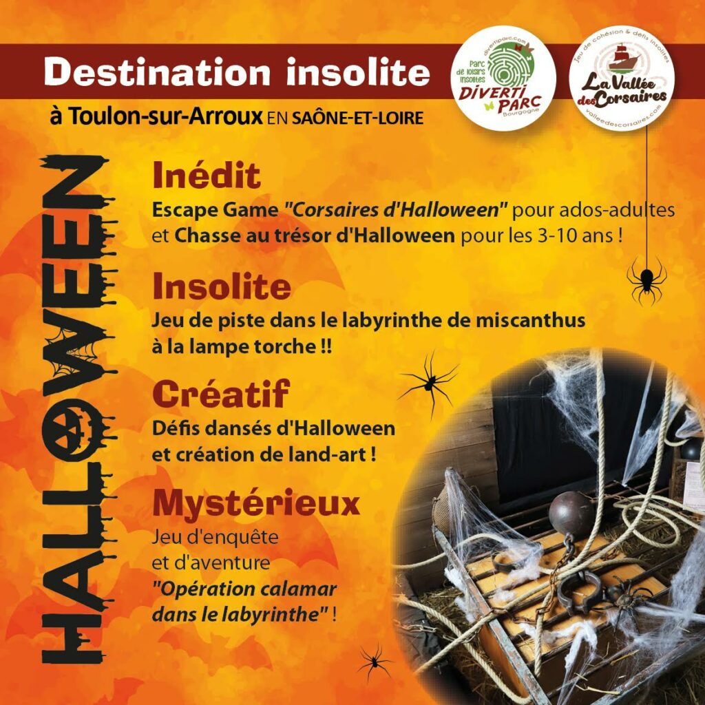 Destination insolite Diverti'Parc La vallée des Corsaires Halloween Escape Game chasse au trésor